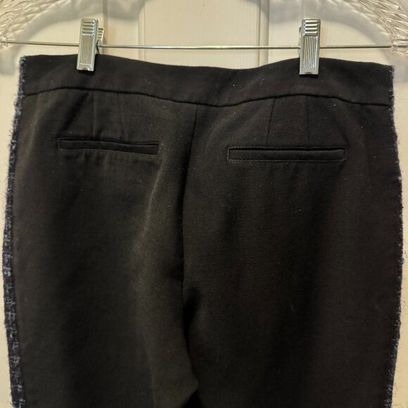 Tory Burch Tobie Black Pants with Blue Tweed Tuxedo Stripe! Size 4. EUC - Picture 9 of 11
